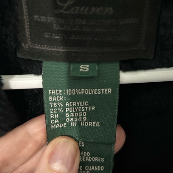 Ralph Lauren Black Label Faux Suede & Fur Collared Black Vest Size Small RL vest - Picture 3 of 11